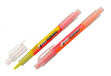 1本で2色が使える蛍光ラインマーカー 「A-PEN 蛍光ツインペン」発売。